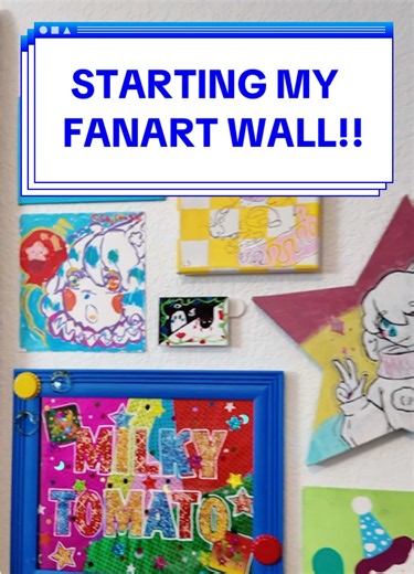 STARTING MY FANART WALL!! Im so excited to hang up all of your gifts 🥹💕💕 #fanart #part1 #gift #smallbusiness #supportsmallbusiness