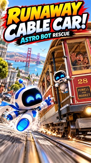 ASTRO BOT Saves the Runaway Cable Car! 🚋💨 | San Francisco Rescue