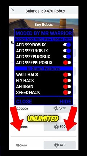 Roblox Mods Menu Unlimited Robux Update 2025 | Roblox Mod Apk Unlimited Robux & Speed Fly Jump Hack