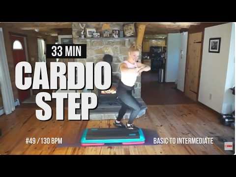 33 Minute Step Workout - Basic to Intermediate Choreography - 130 BPM | #49