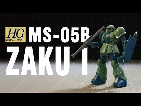 HGUC MS-05B Zaku I Quick Build Montage and Showcase