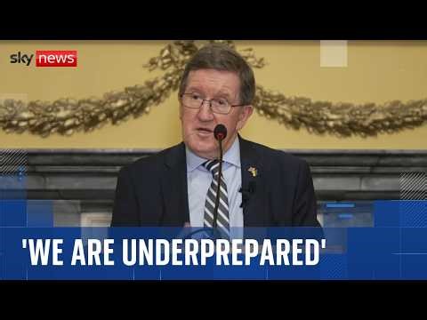 Former defence secretary Lord Robertson says UK is 'underprepared' for war