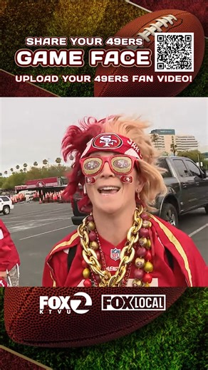 KTVU Channel 2 News on Instagram: "KTVU wants to see your game face! 😤❤️💛 Scan the code or click the link in our bio to upload your 49ers fan video. Show us how you're gearing up to take down our rivals! 🏠🚫🦅"