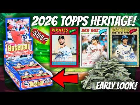 💥WE HIT AN AUTO!💥BRAND NEW RELEASE! 2026 TOPPS HERITAGE BASEBALL EARLY FIRST LOOK! HOBBY BOX OPENING