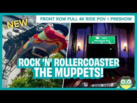 FRONT ROW POV: Rock ‘N’ Roller Coaster Starring The Muppets | Full Queue + PreShow Experience
