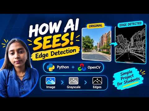How AI Sees Objects 👀 | AI Edge Detector with Python & OpenCV | Student Project