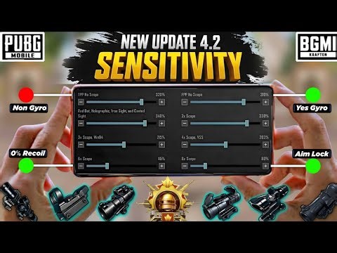 NEW UPDATE 4.2 CODE 🔥 PUBG MOBILE/BGMI SENSITIVITY SETTINGS 2026 | BEST SCOPE SENSITIVITY SETTING✅