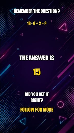 The Answer Is 15 😳