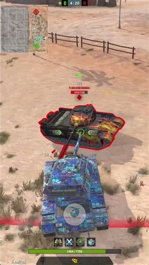 T-44-100 vs Bisonte C45 #wotb #shorts