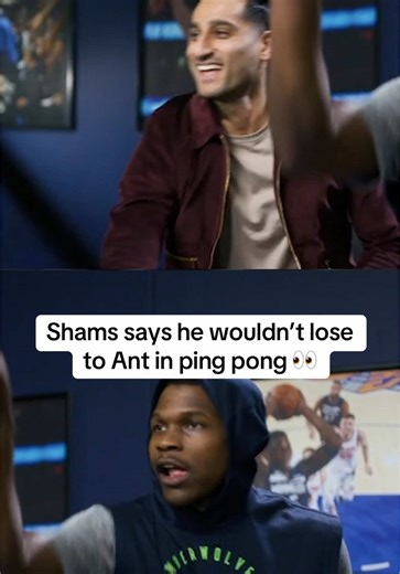 Shams Charania vs Anthony Edwards in Ping Pong Challenge