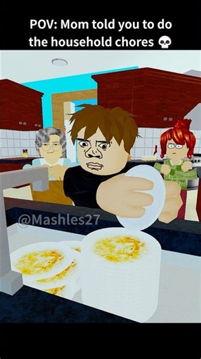 When your mom told you to do household chores😭 #roblox #shorts #robloxanimation #usa