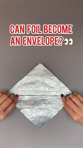Tiny Foil Envelope ASMR ✨📩 #asmr #oddlysatisfying #foil #craftasmr #shorts #diycraft #diy