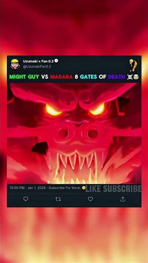 Might Guy vs Madara 8 Gates of DEATH ☠️🤯