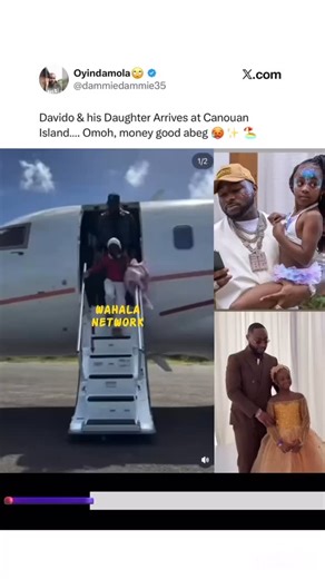 WAHALANETWORK BLOG on Instagram: "Wahala jam Network!! Davido and daughter arrives at canouan Island.. having money is just they best 🏝️ 😍"