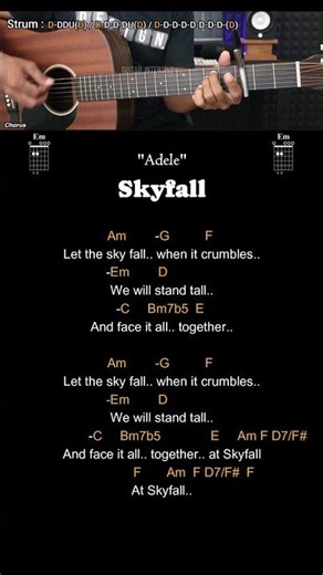Skyfall - Adele | EASY Guitar Tutorial with Chords - Guitar Lessons #chordgitar #guitarlessons