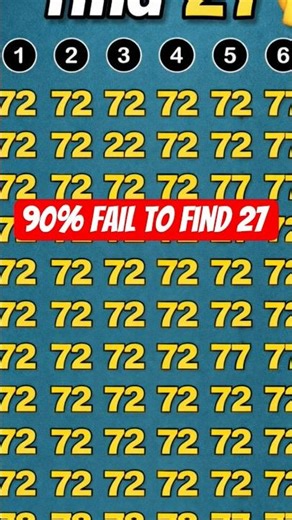 90% Fail to Find 27 in just 7 seconds| #viral #mindbendingquiz #mindgames #quiz #braintest #shorts