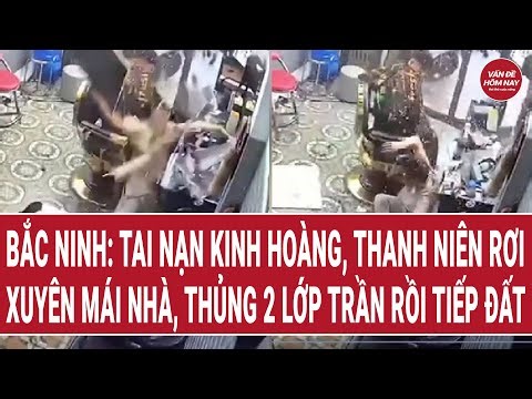 News Highlights: Horrific accident, young man falls through roof, piercing two layers of ceiling.