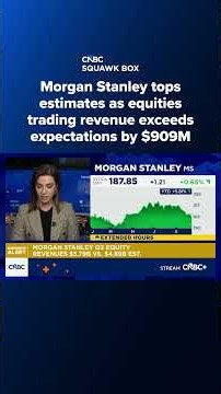 Morgan Stanley tops estimates as equities trading revenue exceeds expectations by $909 million