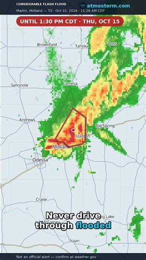 ⛔ EXPIRED — Considerable Flash Flood Warning — Midland, TX