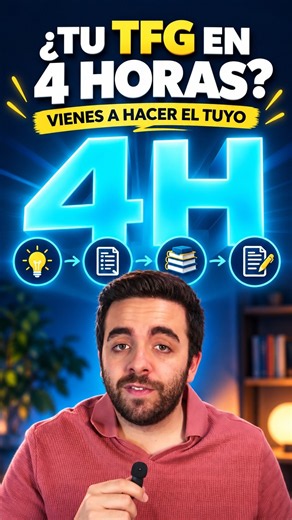 ¿Y si pudieras acabar tu TFG o TFM en 4 horas? 🤯🎓