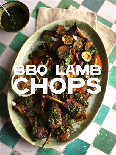 BBQ Lamb Chops with Cumin Salt & Herb Salsa