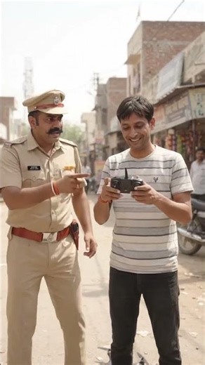 Police vs Thief: The Hilarious Drone Fail! #viral #comedy #reels #funny #youtube #love #viral #india