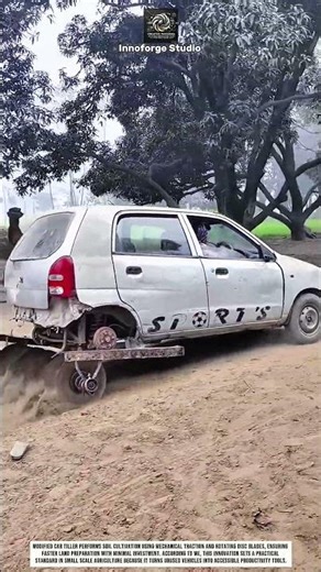 Preparing Farm Soil Tool Innovation Using Modified Car for Small Farms Benefits #innovation