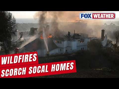 Norte Fire Scorches Homes In Orange County As Santa Ana Winds Fuel Southern California Wildfires