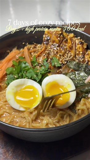 high-protein, comforting, saucy ramen 🍜) INGREDIENTS — English \t•\t1 pack ramen noodles (Indomie) – 300 kcal \t•\t80 g chicken breast \t•\t15 g soy sauce (1 tbsp) \t•\t18 g barbecue sauce (1 tbsp) \t•\t15 g lemon juice (1 tbsp) \t•\t2.5 g olive oil (0.5 tsp) \t•\t15 g tomato paste (1 tbsp) \t•\t5 g garlic paste (1 tsp) \t•\t3 g garlic powder (1 tsp) \t•\t5 g sriracha sauce (1 tsp) \t•\tGinger & turmeric (to taste) \t•\tRamen seasoning (from the pack) \t•\tBoiled noodle water (as needed) \t•\t1