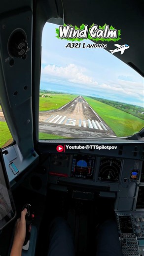 Wind Calm during Approach… ✈️ #airbus #a321 #landing