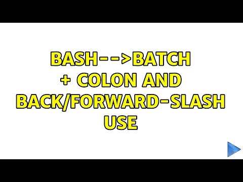 Bash--＞Batch + Colon and back/forward-slash use