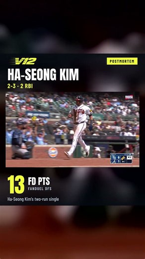 Ha-Seong Kim: 13 FanDuel DFS pts 🔥 MLB Highlight | V12 Optimizer