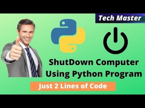 How shutdown computer using python language | Shutdown pc or laptop use coding #shutdown #python 