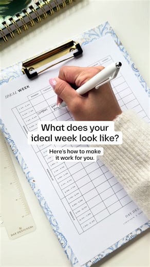 What would your “ideal” week look like? 🤔 Here’s how to make this planning concept work for you! 📝 Map out your routines: morning rituals, work hours, personal/family time, and weekend favorites 💡This is your personal roadmap for success 📒 Adjust your plans when conflicts arise 🎯 Return to your ideal week to get back on track Comment WEEK for a link to this free printable ⬇️