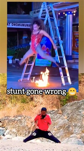 split stunt gone wrong 😂