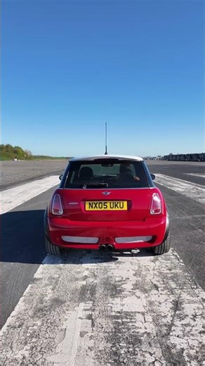 Chili red MINI R53 JCW 210 with 69,000 miles taxiing for take off! ✈️🛫