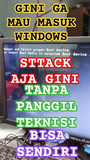 Mengatasi Reboot And Select Proper Boot Device Pada Komputer Leptop Windows pc #windows #pc #laptop