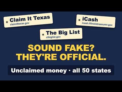 How to Find Unclaimed Money for Free: Official Sites for All 50 States (2026)