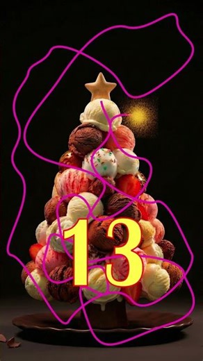 30 Seconds to BOOM 💥 Ice Cream Christmas Tree Explodes! 🎄🍦 #Shorts #Christmas #IceCream #Countdown