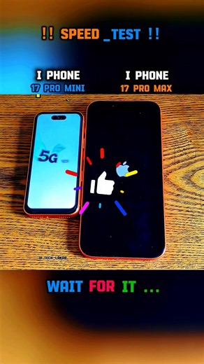 🚀⚡I PHONE 17 PRO MINI vs I PHONE 17 PRO MAX SPEED TEST !! 🔥