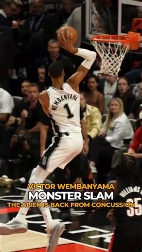 The ALIEN is BACK| Victor Wembanyama MONSTER SLAM in Slow Motion #nba #nbaplayoffs