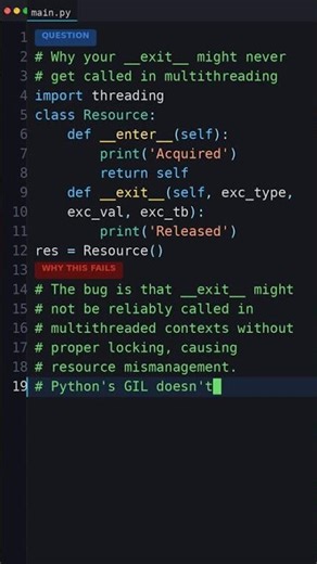 You Wrote This Bug Too: Why your __exit__ might never get called in multithreading