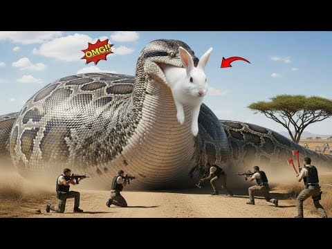 Heartbreaking! Heroic Rescue Team Saves Baby Rabbit From Giant Python 🐍🐰