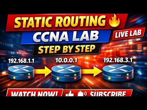 CCNA Static Routing Lab 🔥 Step-by-Step Configuration | Cisco Packet Tracer Practical #staticrouting