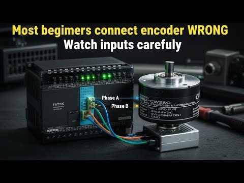 Encoder Wiring with Fatek PLC | 24V DC Connection & Phase A, B, Z Explained #fatekplc