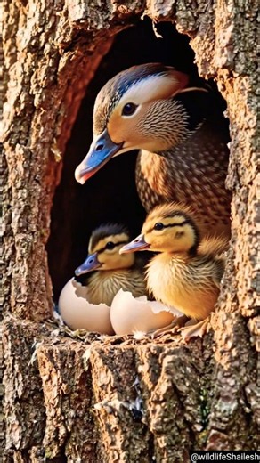 From Egg to Living Rainbow — Mandarin Duck's Full Life in 1 Year 🦆 #birds #wildlife #dodobird