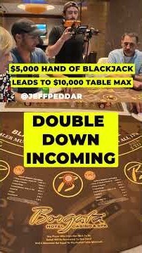 $5,000 hand of blackjack with a double down at Borgata leads to a $40,000 swing in Atlantic City