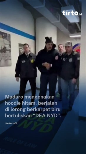 Momen Presiden Venezuela Nicolas Maduro digiring petugas DEA Amerika Serikat