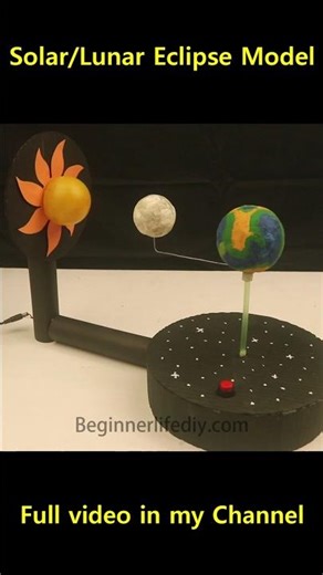 Solar and Lunar Eclipse Working Model Science Exhibition #scienceproject #solareclipse #science