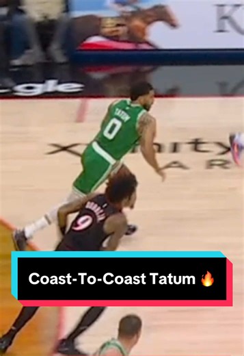 Tatum goes coast-to-coast 🔥 #NBA #basketball #JaysonTatum #Celtics #NBAPlayoffs